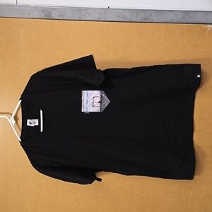 Poches & Fils Size L Black Hockey Themed Crew Neck T-Shirt